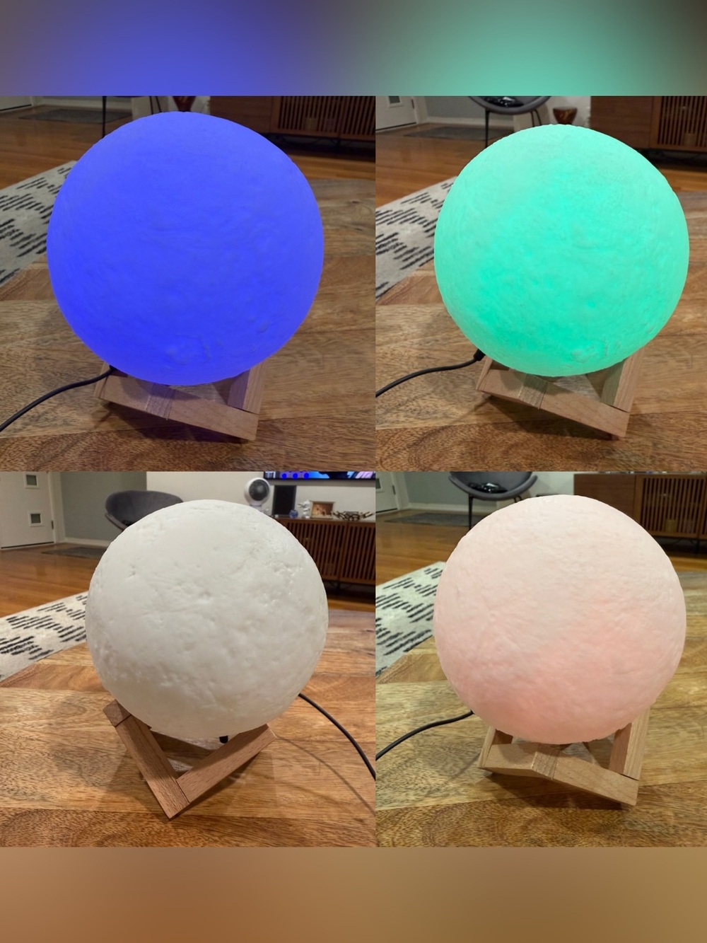 LED Moon Lamp Nightlight with stand